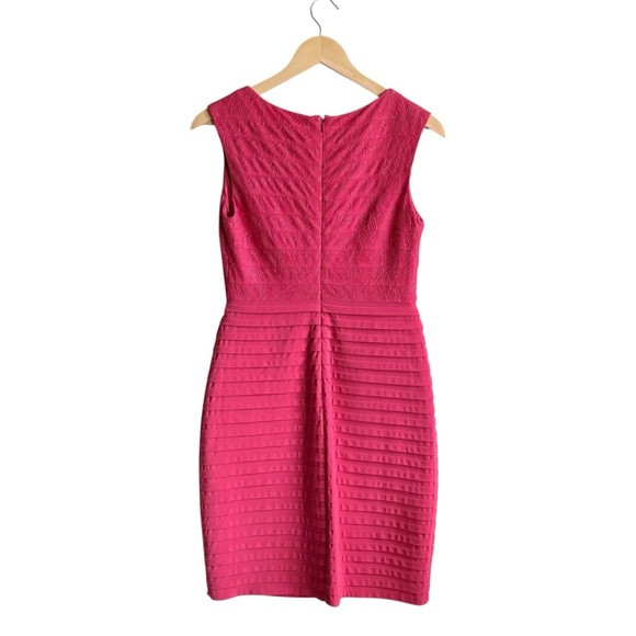 NWT Adrianna Papell Sleeveless Sheath Dress Size 2 Hot Pink - Picture 7 of 13